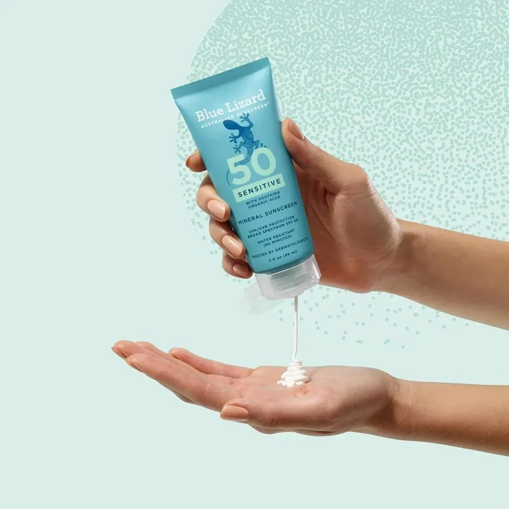 Blue Lizard SENSITIVE Mineral Sunscreen Zinc Oxide SPF 50+ 3oz Sealed